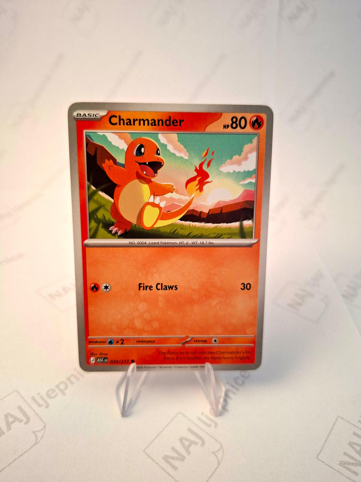 Charmander pokemon karta