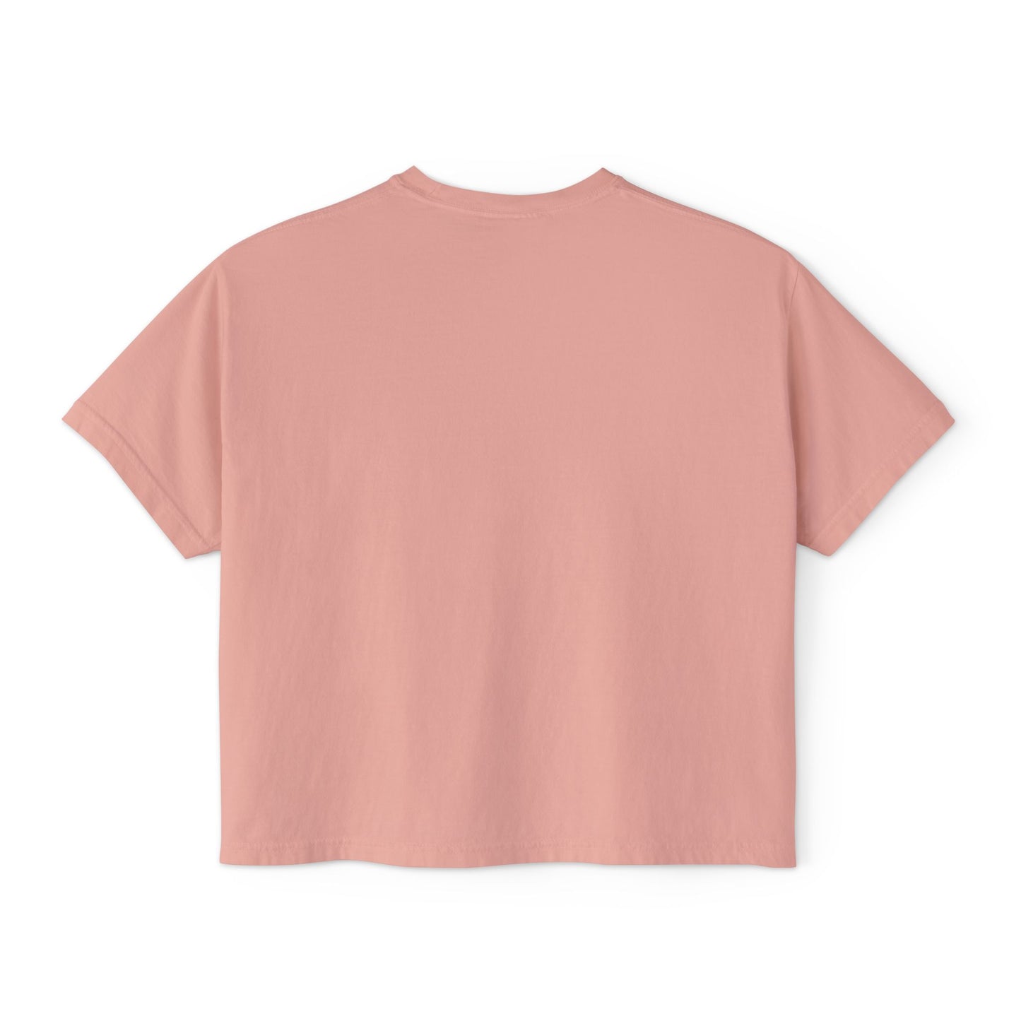 Decenter ___ Minimalist Women's Boxy Tee — Subtle Typographic Crop Top