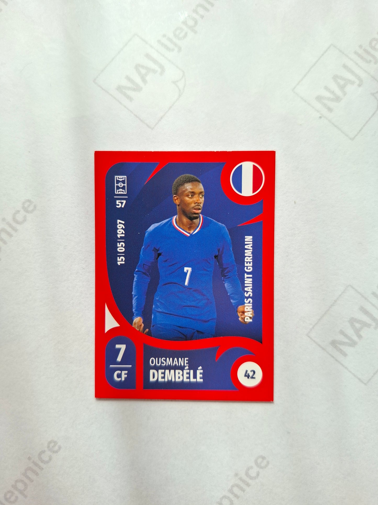 Playtisme Goalstars 2026 kartica nogometaša broj četrdeset i dva Ousmane Dembele