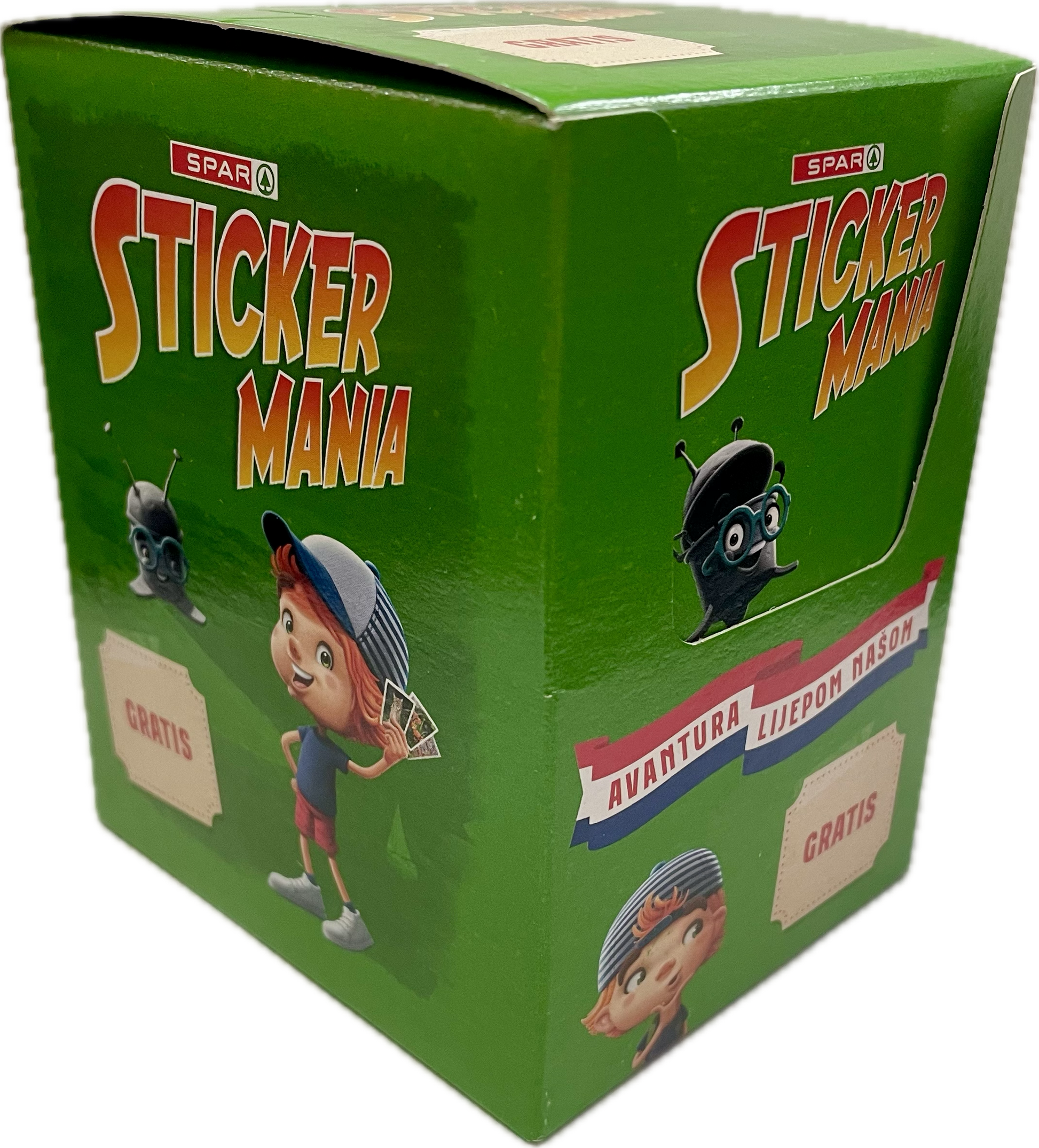 Stickermania Avantura Lijepom Našom kutija sa 100 paketića sličica