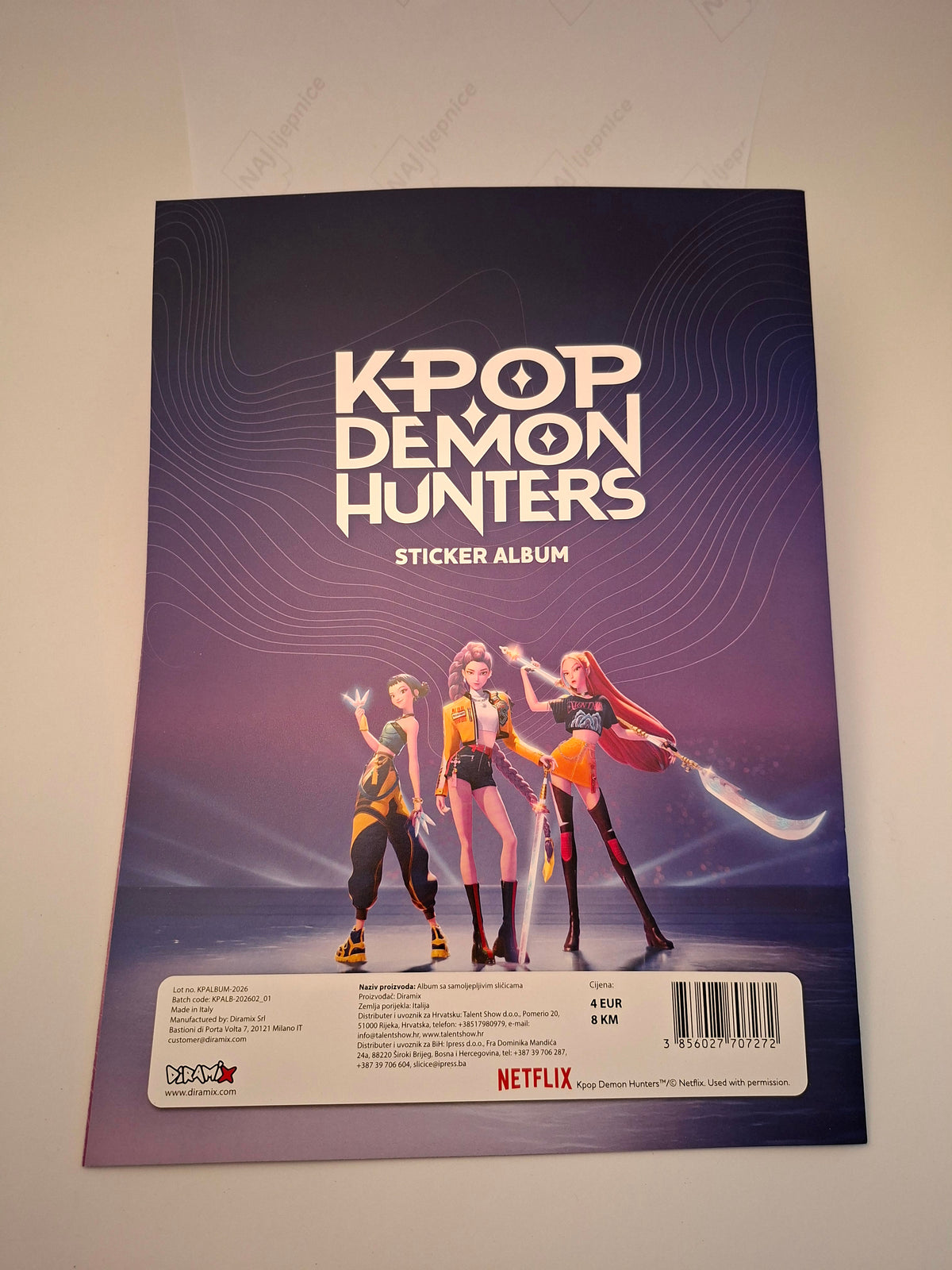 KPop Demon Hunters – Prazan Album za Sličice