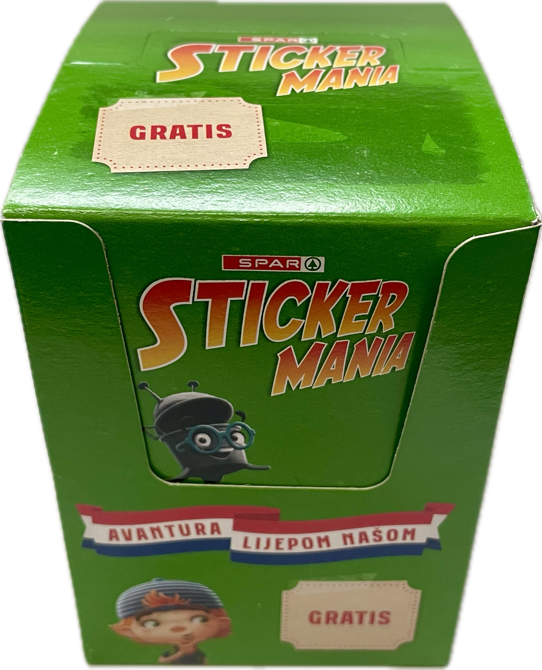 Stickermania Avantura Lijepom Našom kutija sa 100 paketića sličica